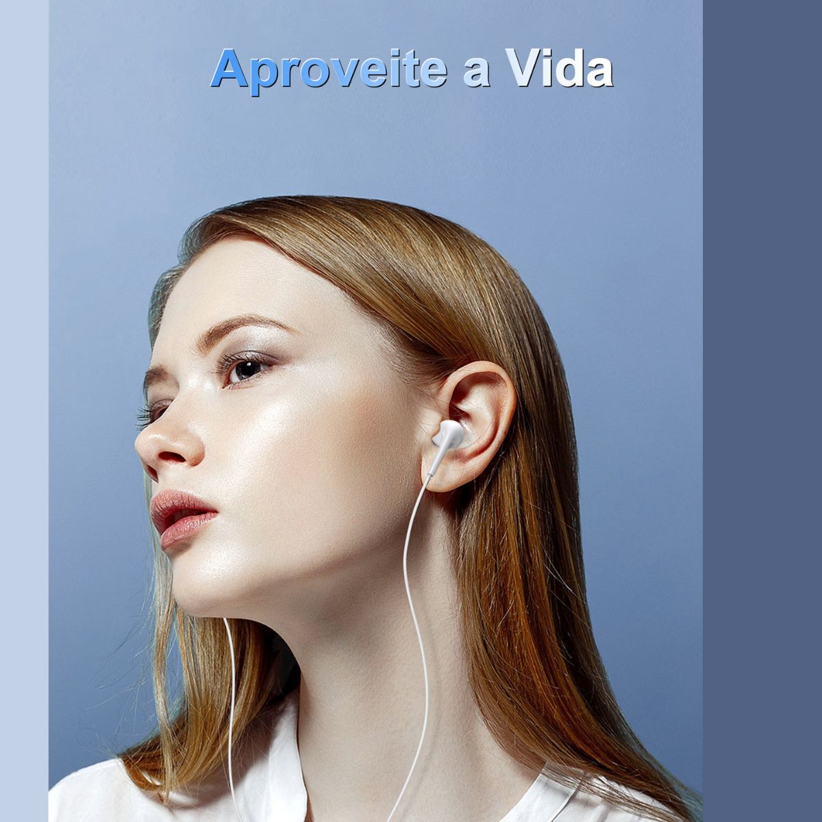 Close no acabamento do fone – plástico resistente e confortável
