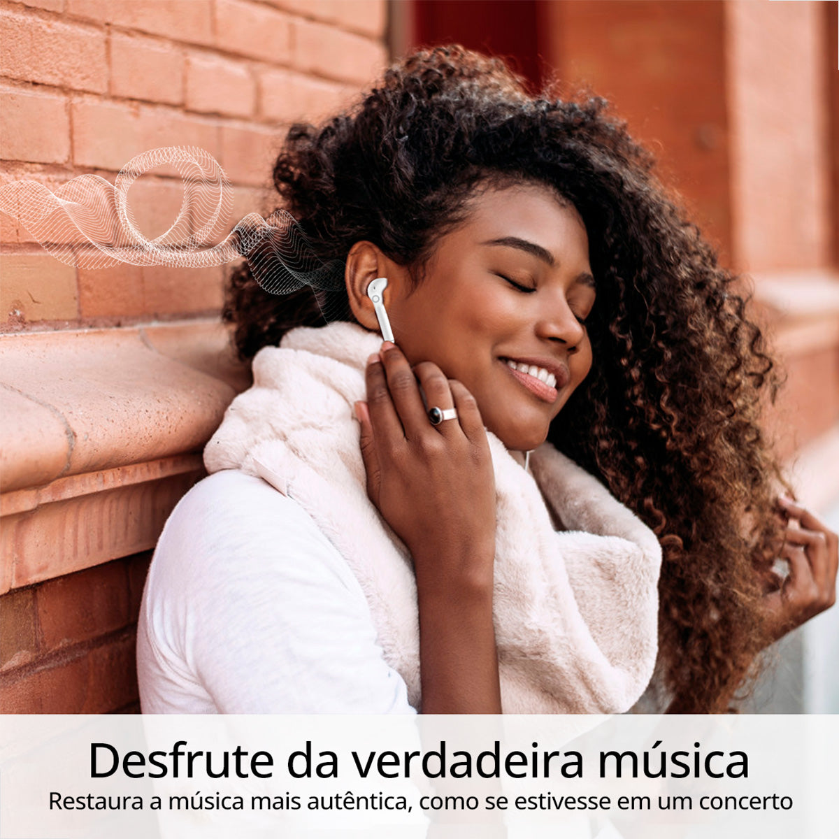 Fone Bluetooth Sem Fio 1HORA AUT201 – USB‑C, Som Imersivo e 22h de Bateria