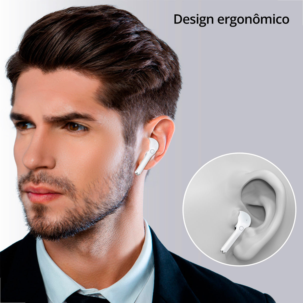 Fone Bluetooth Sem Fio 1HORA AUT201 – USB‑C, Som Imersivo e 22h de Bateria