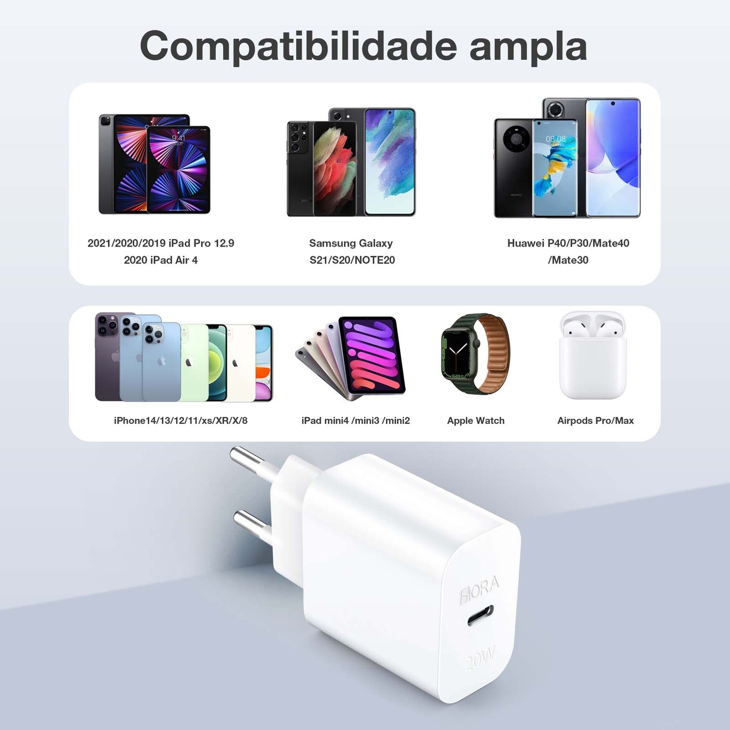 Detalhe da porta USB-C do carregador GAR152 com acabamento preciso e seguro