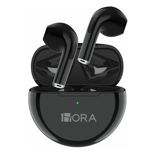 Fone de ouvido 1Hora AUT119 com estojo compacto e display LED aceso Preto